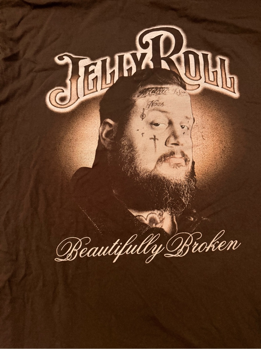 Jelly Roll Men's Black Graphic Tee - "Beautifully Broken"